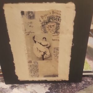 Vintage Style Black and Cream Art Print